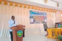 Wakil Bupati Deiyai membuka Bimtek Sistem Informasi Online untuk Ormas di Aula Sekwan.
