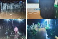 Warga menunjukkan lokasi banjir di Kampung Udagida, Distrik Tigi Timur, Deiyai, akibat luapan Kali Pipa. (Foto: Dok. Warga)