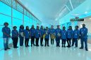 Pengurus Dekranasda Kabupaten Deiyai saat tiba di Balikpapan untuk mengikuti HUT Dekranasda ke-45, 8 Juli 2025.