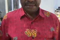Bani Tabuni memberikan imbauan kepada masyarakat Pegunungan Tengah di Jayapura agar menjaga keamanan selama pleno perhitungan suara PSU Pilgub Papua, Kamis (8/8/2025).