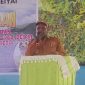 Wakil Bupati Deiyai, Ayub Pigome, saat memberikan sambutan dalam pembukaan lomba peminatan bakat dan olimpiade sains tingkat SD dan SMP se-Kabupaten Deiyai, Selasa (5/8/2025) di Aula SMP Negeri 1 Deiyai.