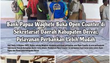 Implementasi kerja sama antara Pemkab Deiyai dan Bank Papua ditandai dengan dibukanya Open Counter di Setda Deiyai.