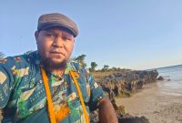 Donatus Mote Salah satu Pemilik Ulayat Lokasi SMP YPPK Waghete II. 