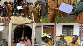 Bupati Mote menyerahkan dana hibah gereja secara transparan di hadapan jemaat (30/9/2025).