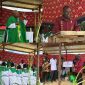 Bupati Deiyai, Melkianus Mote, S.T saat menghadiri perayaan misa syukur ke 72 tahun di Wilayah Debei kampung Wagomanu. 