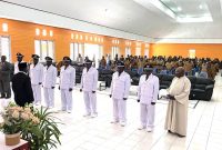 Suasana pelantikan 7 Pejabat kepala kampung oleh Bupati Melkianus Mote, S.T di Aula Sekwan Kabupaten Deiyai pada Selasa, 21/10/2025. 