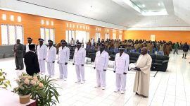 Suasana pelantikan 7 Pejabat kepala kampung oleh Bupati Melkianus Mote, S.T di Aula Sekwan Kabupaten Deiyai pada Selasa, 21/10/2025. 