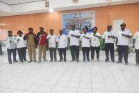 Bupati Deiyai Melkianus Mote, S.T, Kepala Dinas Pertanian Aleks Pigai, M.Pd, Sekretaris Pertanian Demianus Pigai, kepala bidang, dan staff di Aula Sekwan, 08/10/2025