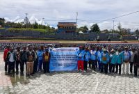 Foto bersama Bupati Deiyai, kepala dinas kominfo Staff dan peserta BPS bidang statistik pada 14/11/2025.