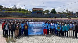 Foto bersama Bupati Deiyai, kepala dinas kominfo Staff dan peserta BPS bidang statistik pada 14/11/2025.