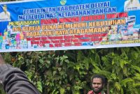 Spanduk pengumuman pasar Murah 