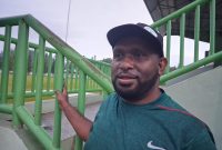 Alfred Anouw ketua Panitia penyelenggara Liga 4 Zona Papua Tengah. 