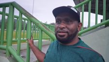 Alfred Anouw ketua Panitia penyelenggara Liga 4 Zona Papua Tengah.