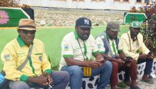 Ketua Pemuda Katolik Deiyai, Ruben Mote bersama rekan-rekannya.