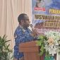 Bupati Deiyai Melkianus Mote saat membuka Musrenbang RKPD Tahun 2027, menekankan pentingnya penyusunan program pembangunan berbasis data dan kebutuhan riil masyarakat.