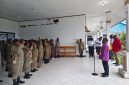 Suasana Apel Bupati dan Anggota POL PP yang berlangsung di kantor Bupati Deiyai, Jumat, 26/6/2026.