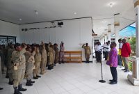 Suasana Apel Bupati dan Anggota POL PP yang berlangsung di kantor Bupati Deiyai, Jumat, 26/6/2026.