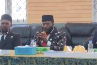 Wakil ketua III Amison Frank Dogopia menyampaikan Pandangan Umum fraksi dalam rapat paripurna DPRK kabupaten Deiya, Senin, 29/6/2026