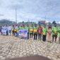 Kontingen pelajar SMA/SMK Kabupaten Deiyai yang berhasil meraih Juara Umum pada Festival Cahaya Kreasi Papua Tengah, di halaman kantor bupati Deiyai, Selasa, 30/6/2026.