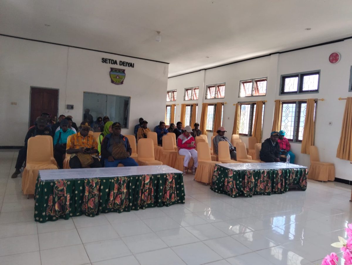 Suasa rapat berlangsung di aula sekda kabupaten Deiyai, Kamis, 2/7/2026