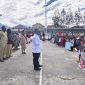 Bupati Deiyai didampingi Kepala bidang TK/PAUD, Ketua Bunda PAUD Kabupaten Deiyai, Ajudan saat menyampaikan sambutan dihadapkan anak-anak dan buda-bunda pendamping, Rabu, 12/8/2026. 