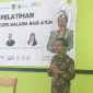 Dr. Lalu Guntur Payasan, MH.Kes saat memberikan sambutan mewakili narasumber di Aula Pertemuan Dinkes, Rabu, 2/9/2026 (Doc.SB). 